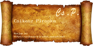 Csikesz Piroska névjegykártya