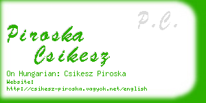 piroska csikesz business card